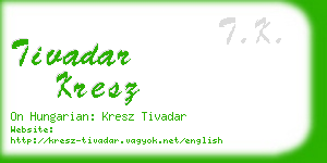 tivadar kresz business card